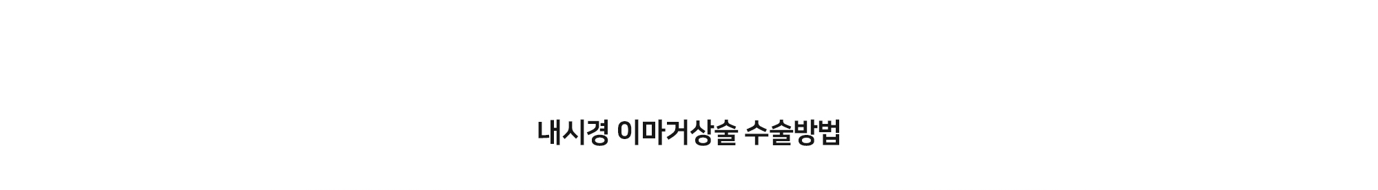 [내시경 이마거상술 수술방법]
