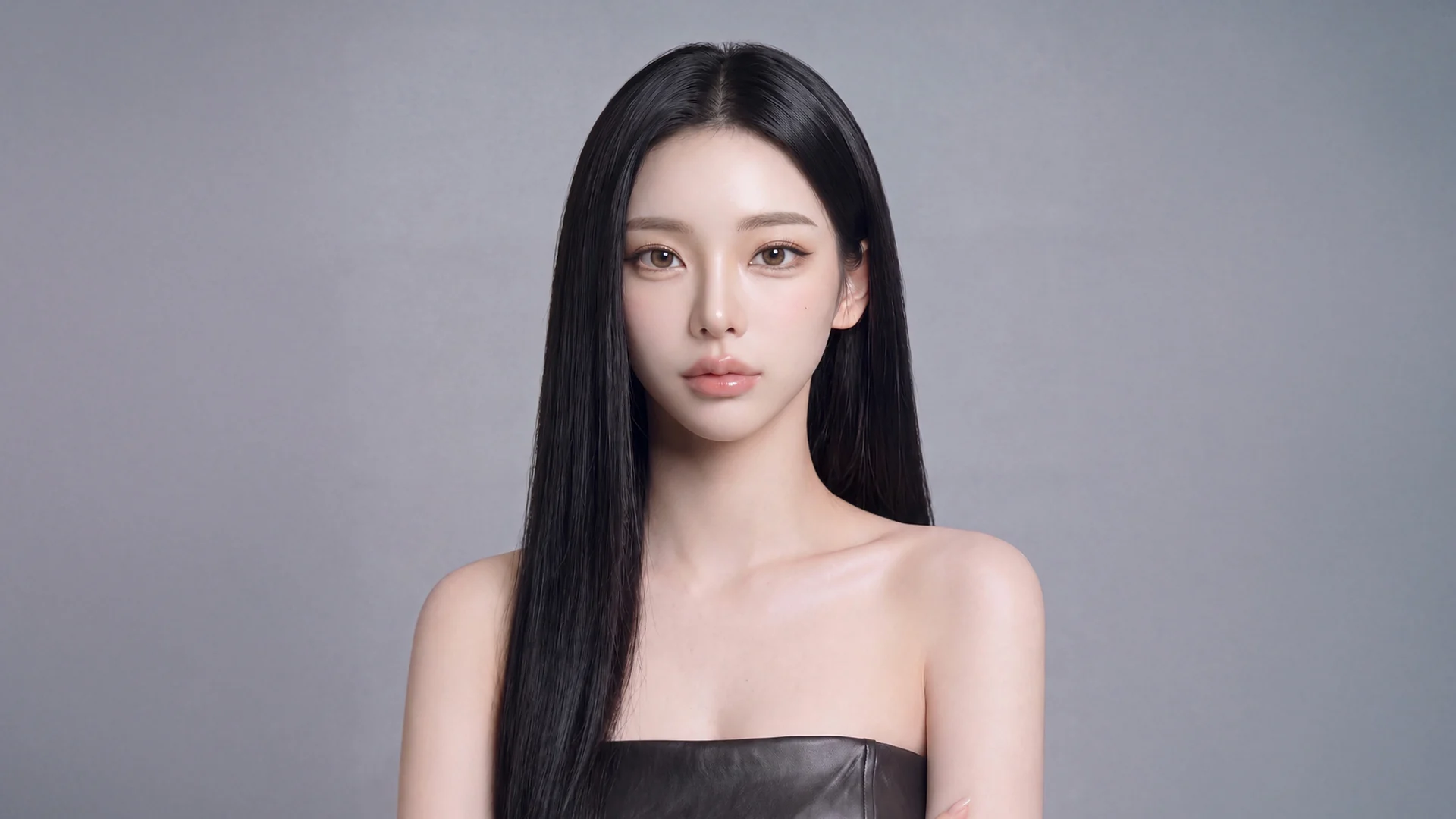 유형별 맞춤 코성형 메인 비주얼, 얼굴 비율과 코 라인이 보이는 여성 정면 초상